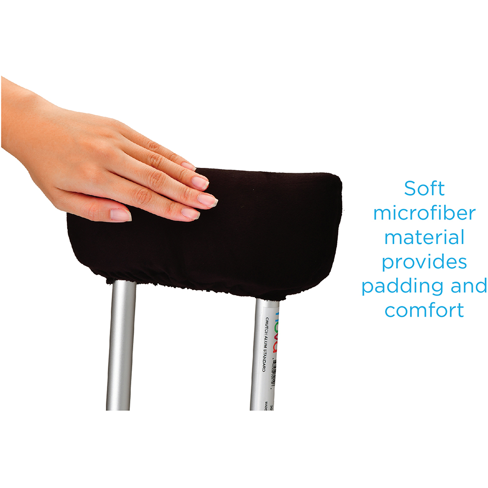 Crutch Cushion Set Black Microfiber Nova Medical Products